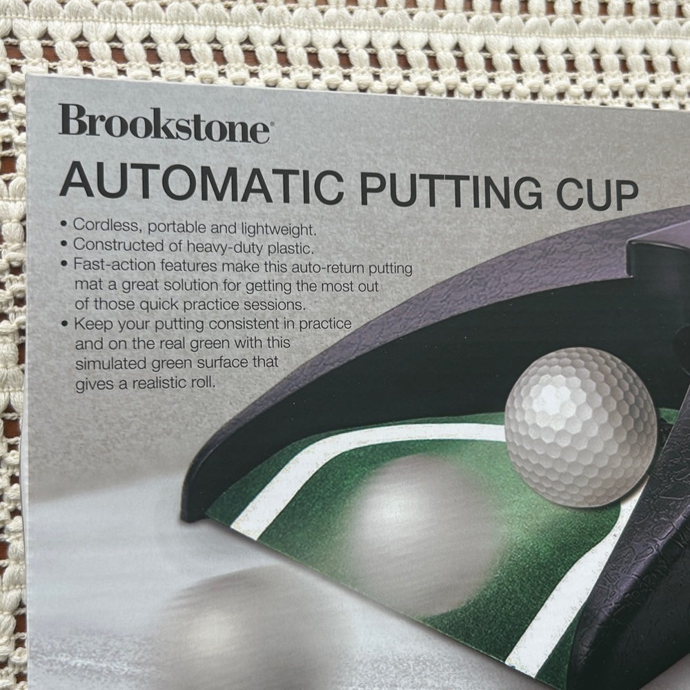 Brookstone Automatic Putting Cup Improve Putting Portable Dad Gift Adults